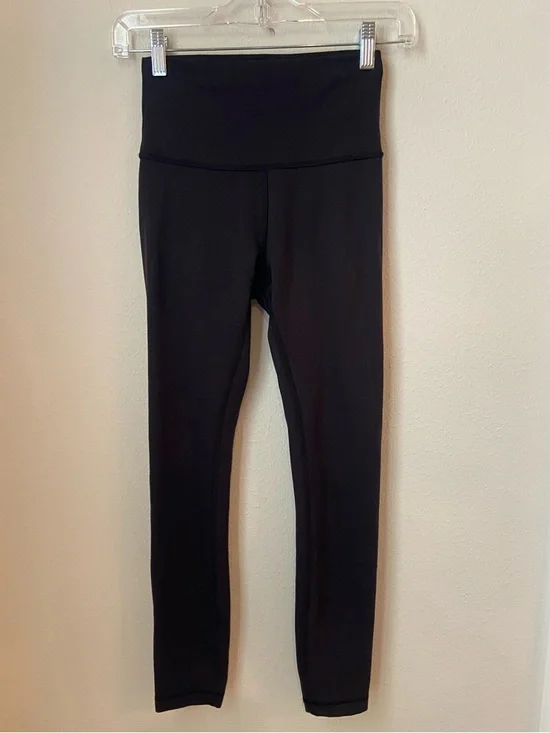 Lululemon Wunder Train High Rise Tight 25” Black Everlux Leggings Size 4 - Picture 2 of 4